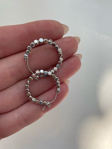 Customer photo review of Alice Hoop Earrings