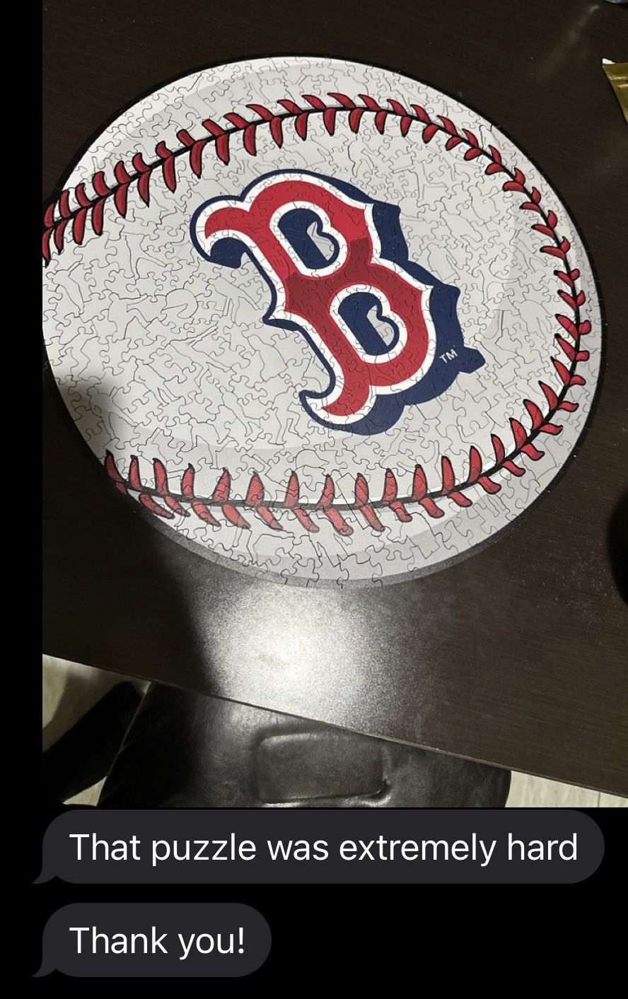 Customer photo review of Boston Red Sox® - Official Wooden Puzzle