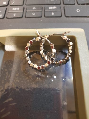 Customer photo review of Alice Hoop Earrings