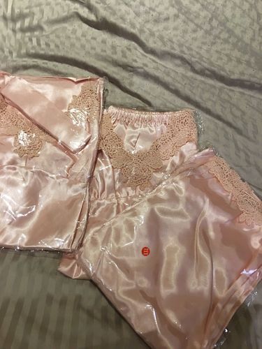 Customer photo review of Satin Sleepwear Pajama Set
