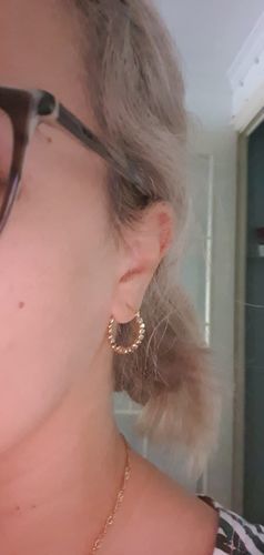 Customer photo review of Alice Hoop Earrings