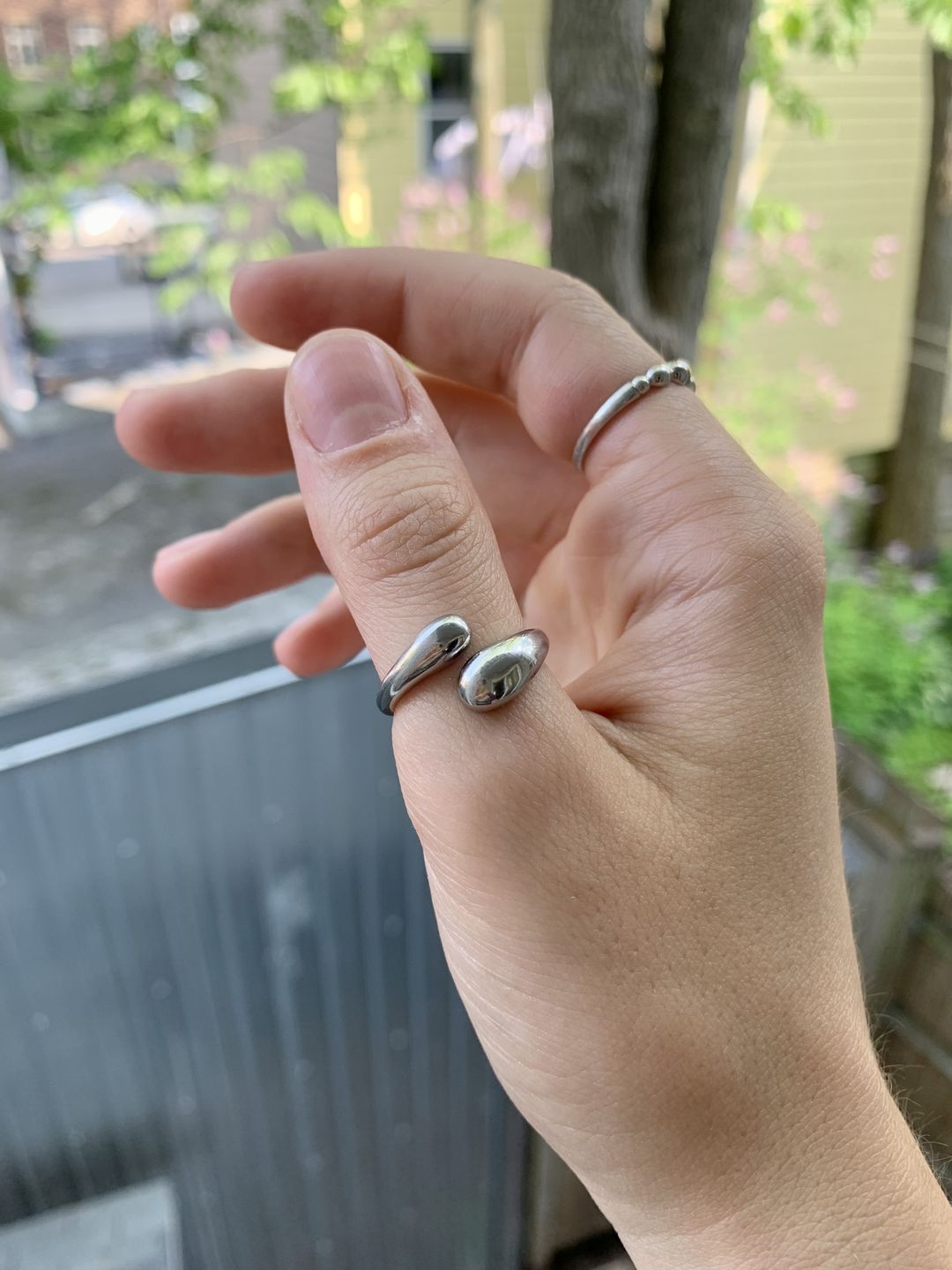 Customer photo review of Double Dome Ring - Silver