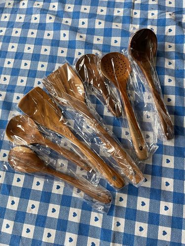 Customer photo review of Wooden Cooking Utensils 7 Pcs Set