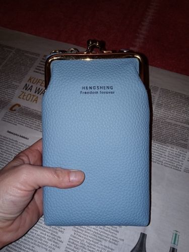 Customer photo review of Leather Phone Purse