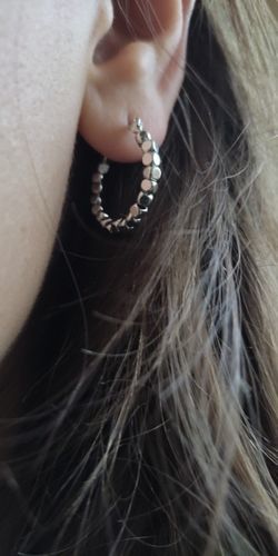 Customer photo review of Alice Hoop Earrings