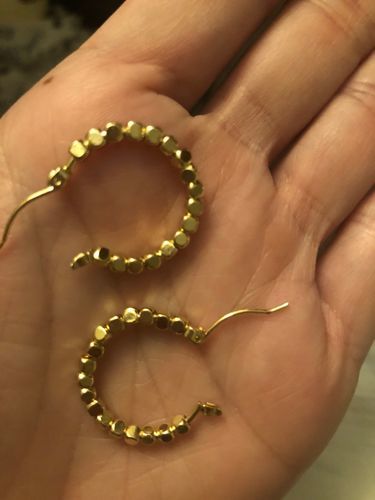 Customer photo review of Alice Hoop Earrings
