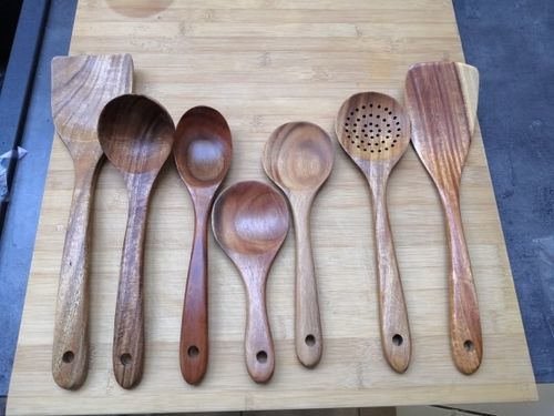 Customer photo review of Wooden Cooking Utensils 7 Pcs Set