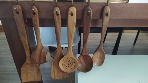 Customer photo review of Wooden Cooking Utensils 7 Pcs Set