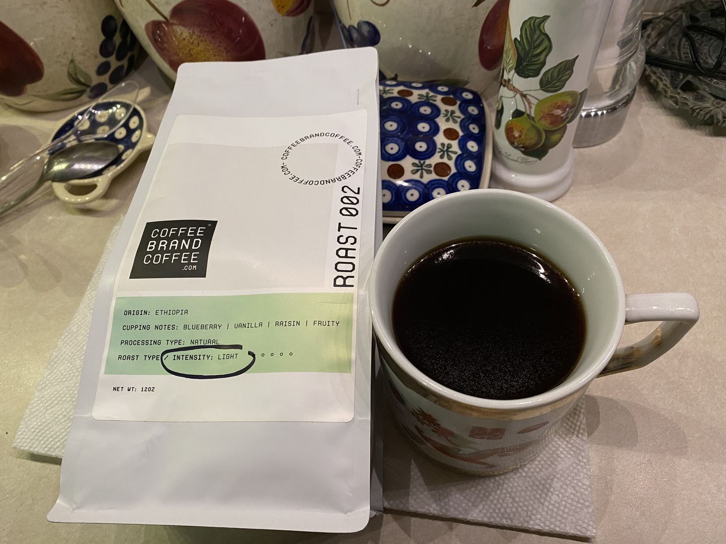 Customer photo review of Ethiopian Light Roast Coffee