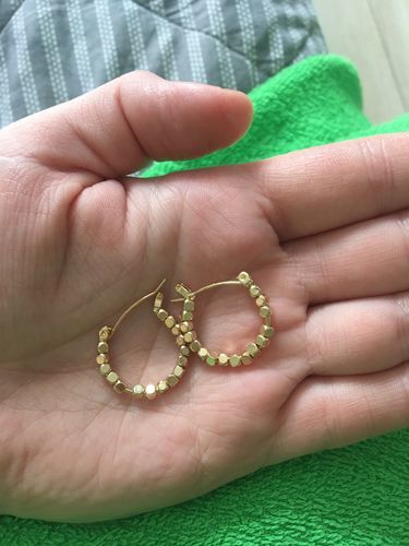 Customer photo review of Alice Hoop Earrings