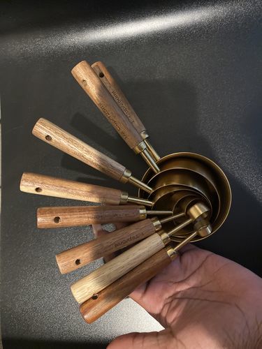 Customer photo review of Wooden Measuring Cups and Spoons