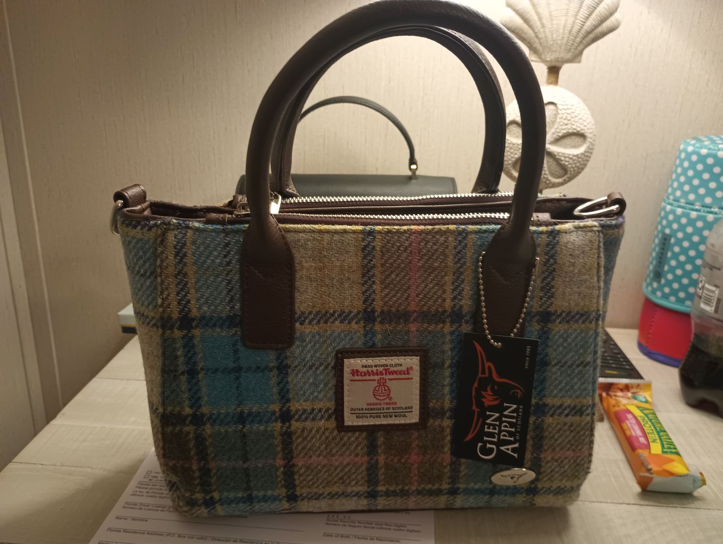 Customer photo review of Harris Tweed Small Tote Bag with Shoulder Strap