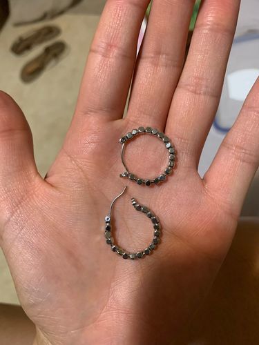 Customer photo review of Alice Hoop Earrings