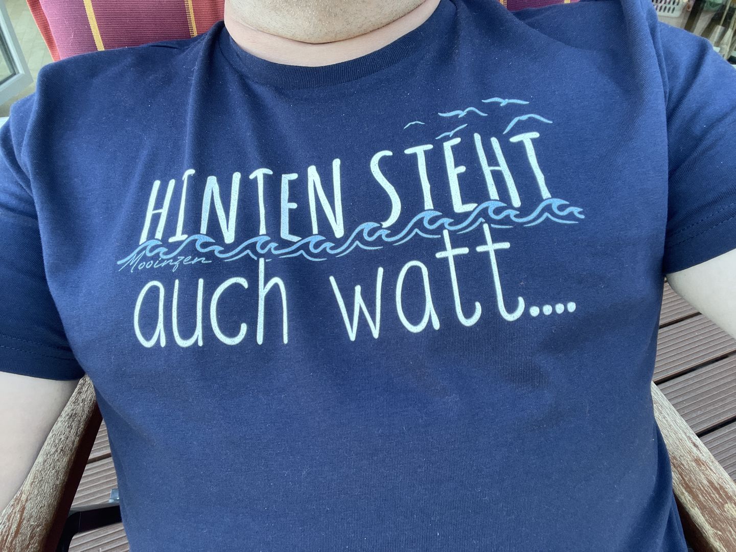 Customer photo review of Hinten steht auch watt · Herren Premium Bio T-Shirt