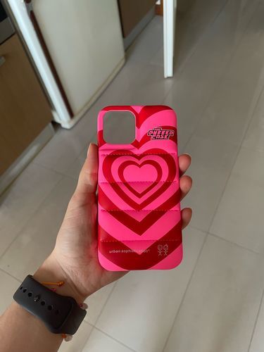 Customer photo review of Love Is Love Puffer Case