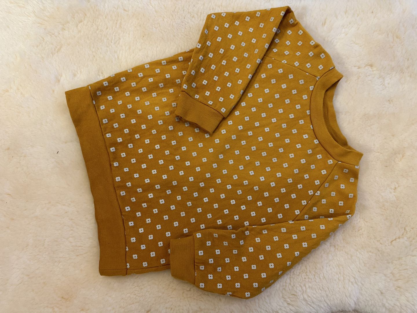 Customer photo review of Golden Flowers Long Sleeve Raglan Sweatshirt