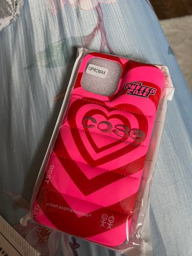 Customer photo review of Love Is Love Puffer Case