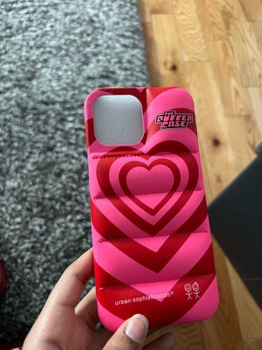 Customer photo review of Love Is Love Puffer Case