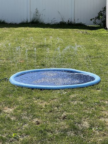 Customer photo review of Puppery Sprinkler Wasserspielmatte für Hunde