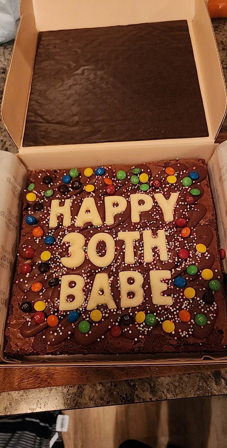 Customer photo review of OG custom message brownie
