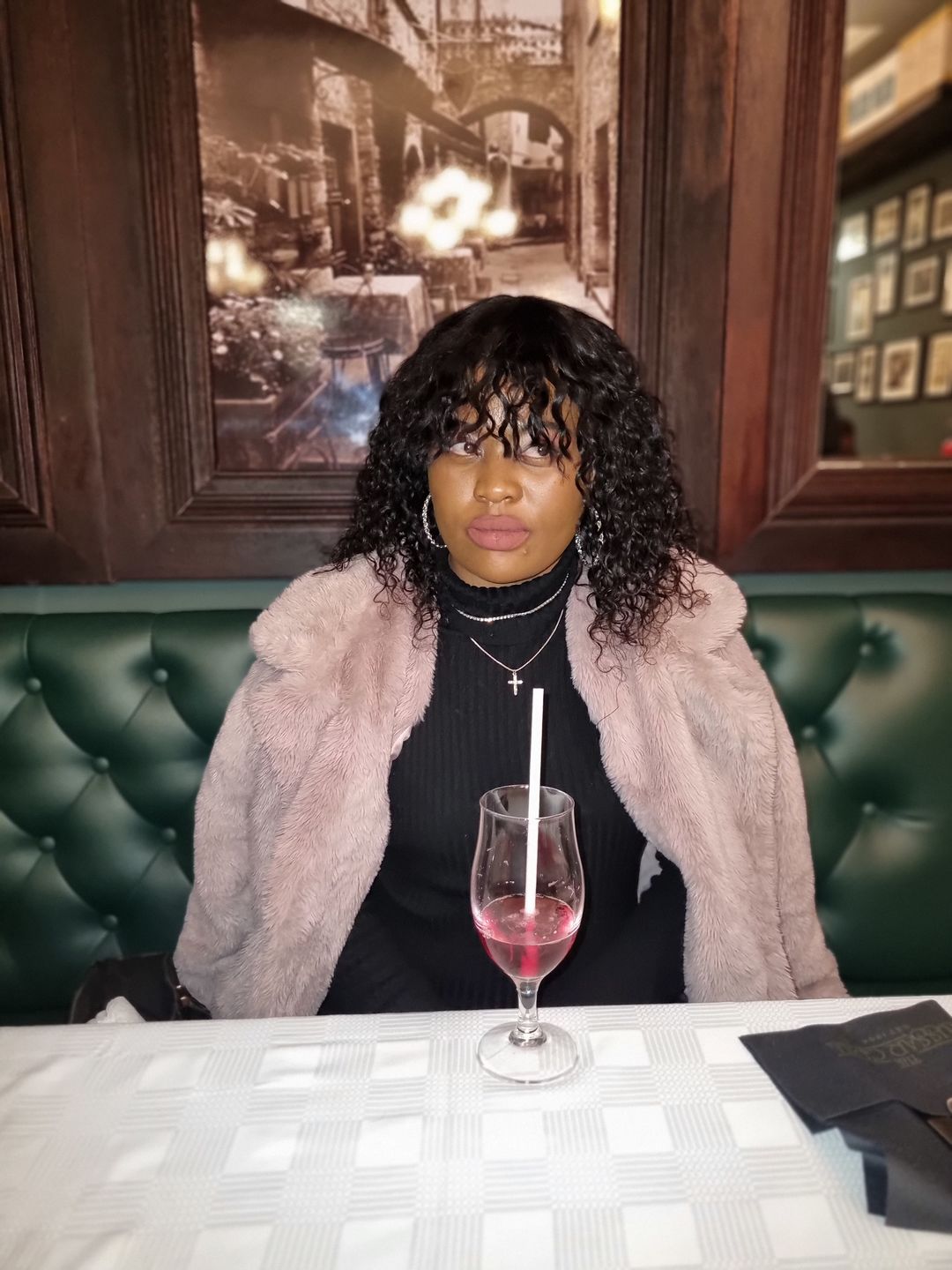 Customer photo review of Brandy Water Wave Fringe 10"
