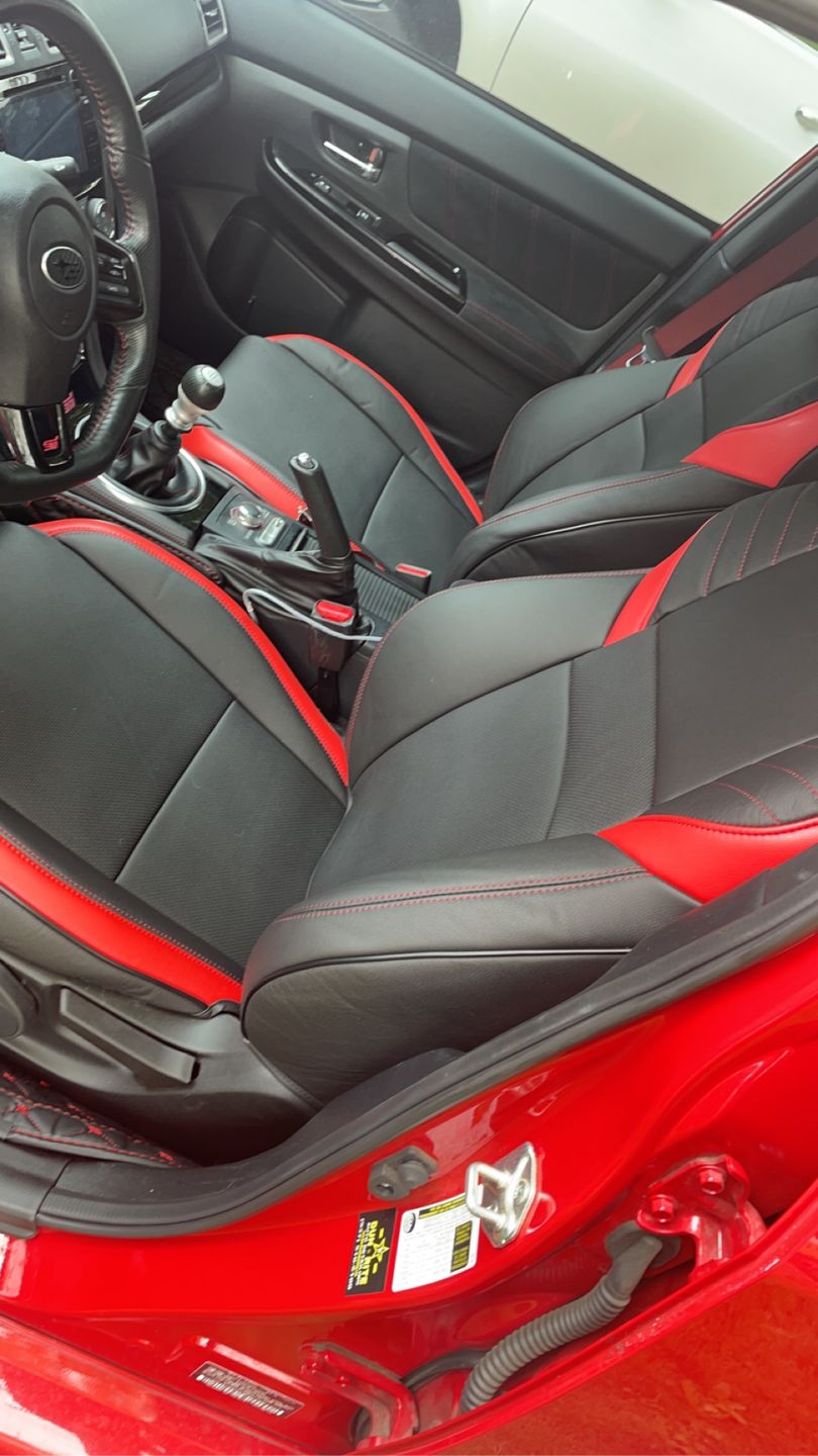 Customer photo review of 2015-21 Subaru WRX / STi Custom Leather Seat Covers