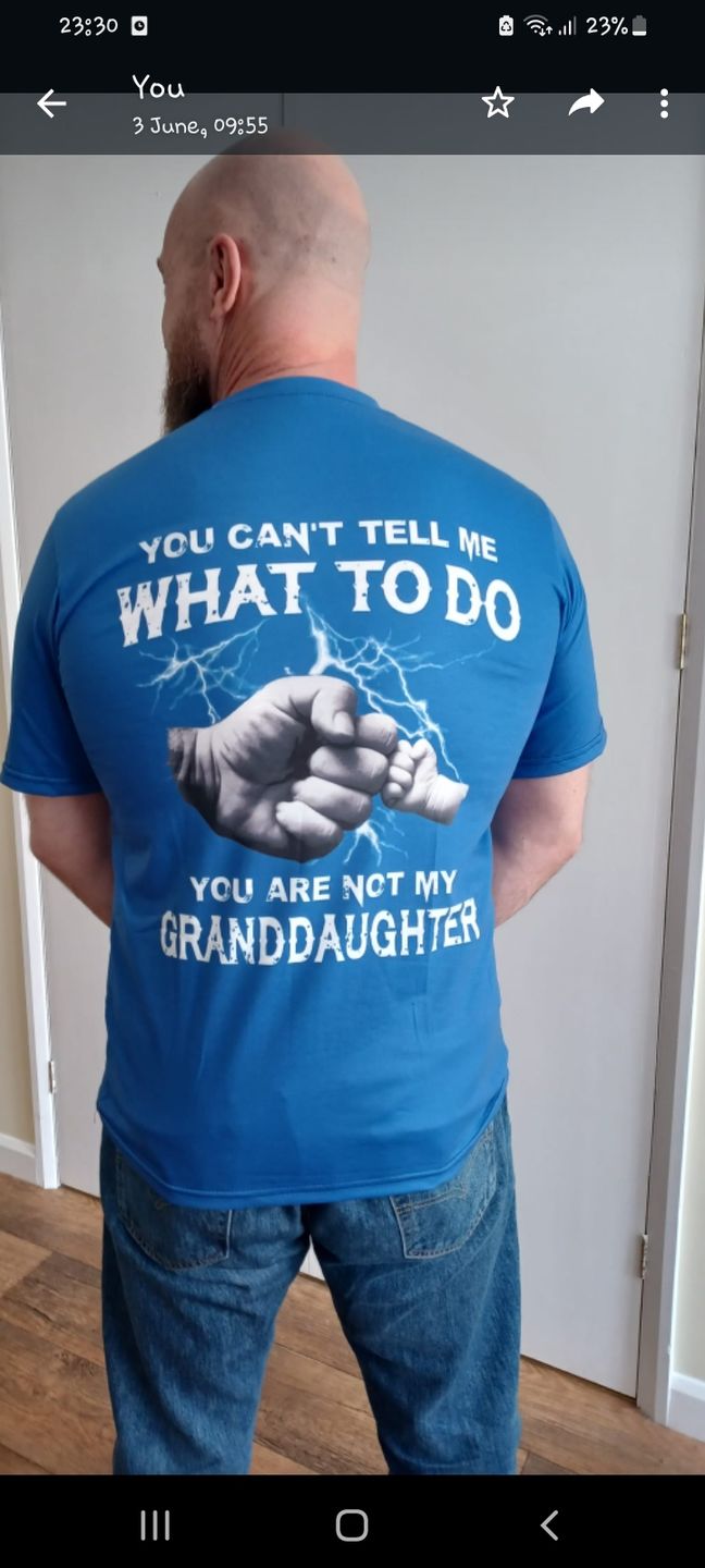 Customer photo review of My Granddaughter Premium Fit Mens Tee