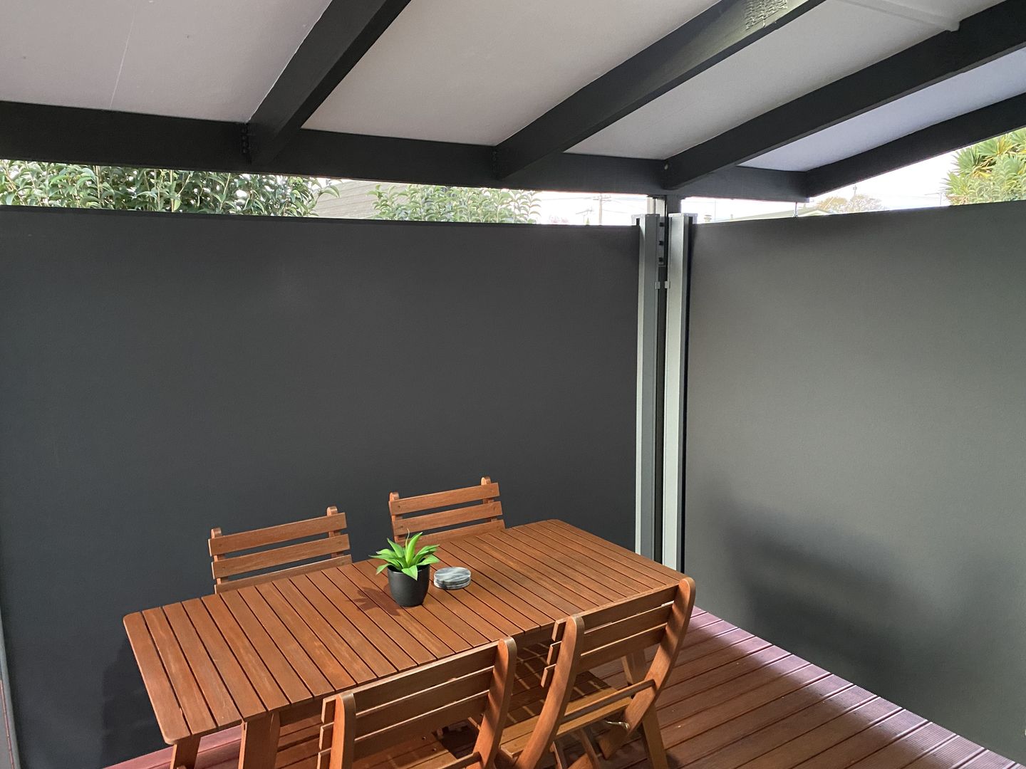 Customer photo review of Patio Screen Retractable Side Awning - 1.8m x 3m