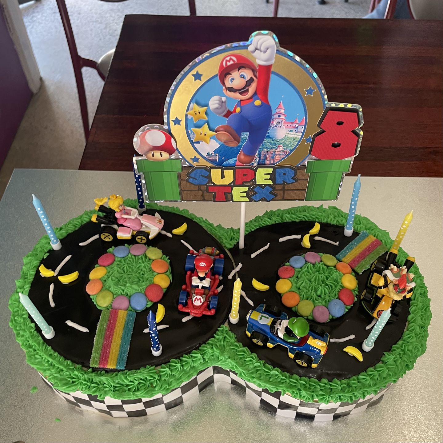 Customer photo review of Chequered Flag - Icing Cake Wrap