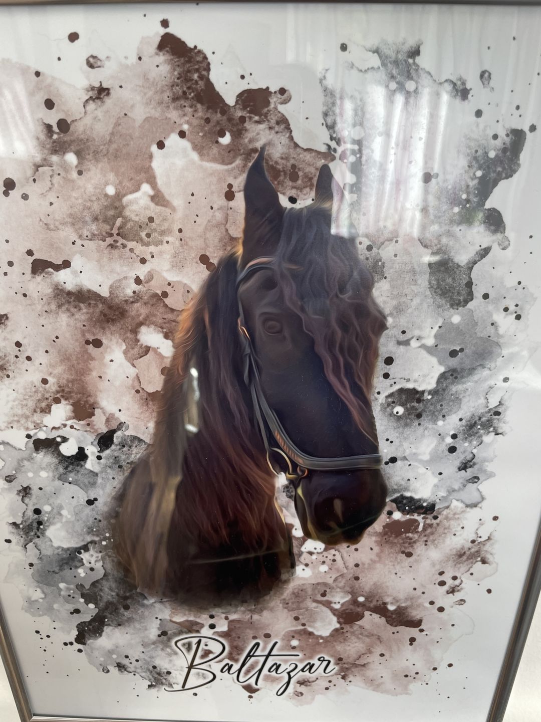 Customer photo review of Dein Pferd als Wasserfarben Portrait