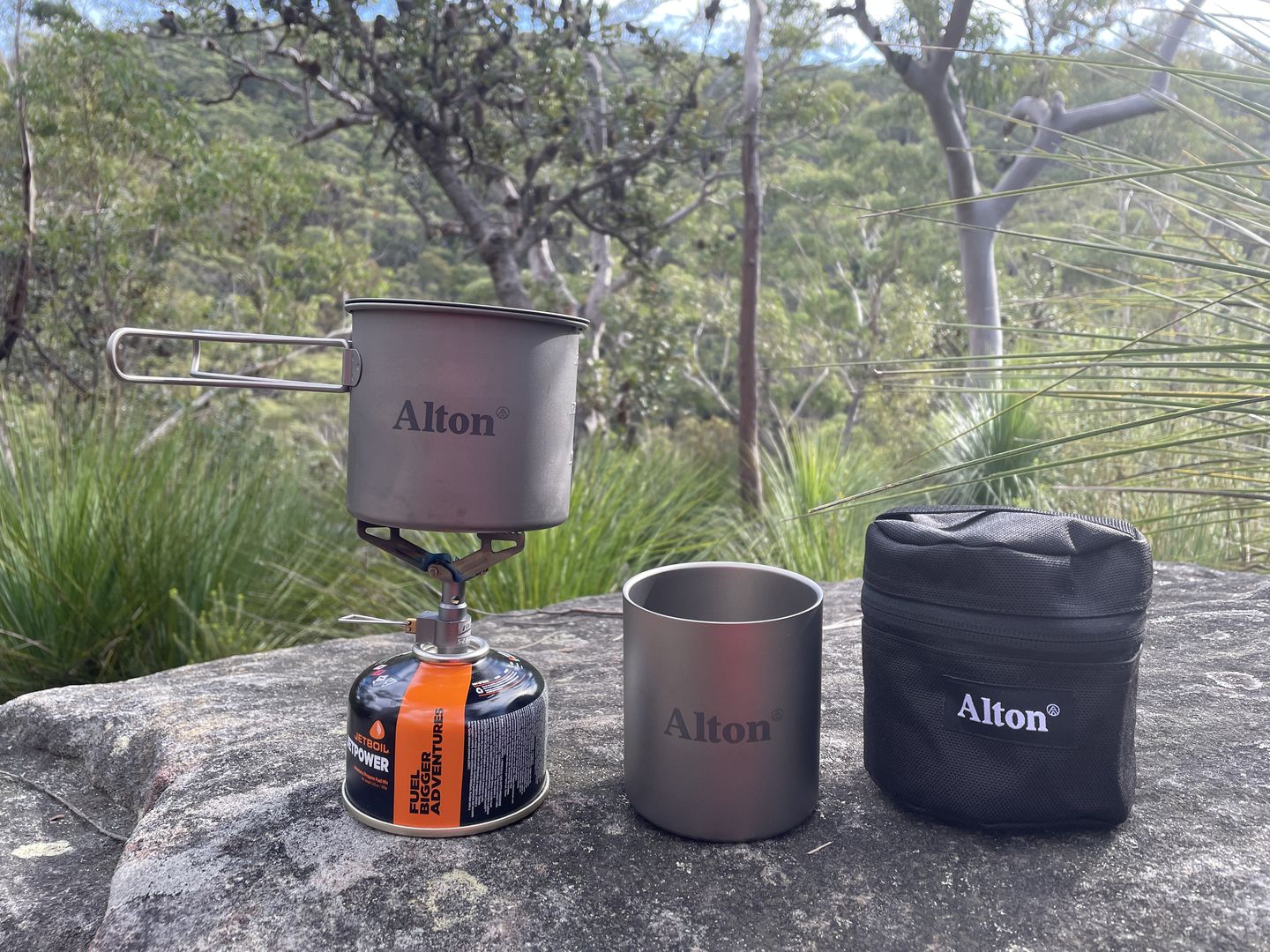 Customer photo review of Titanium Mug Set