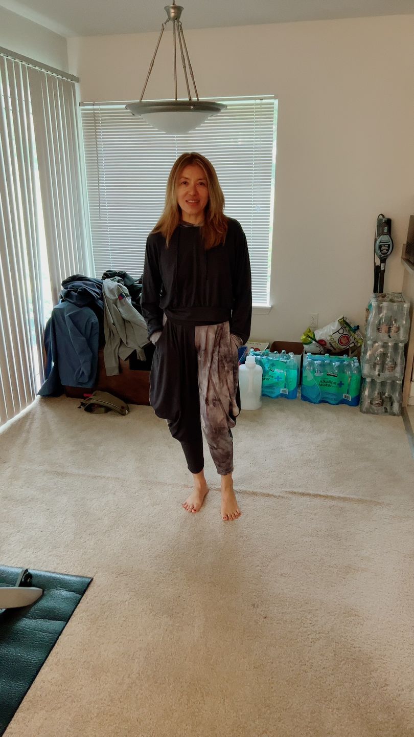 Customer photo review of Kooniez Set - Charcoal Tie-Dye Patchwork