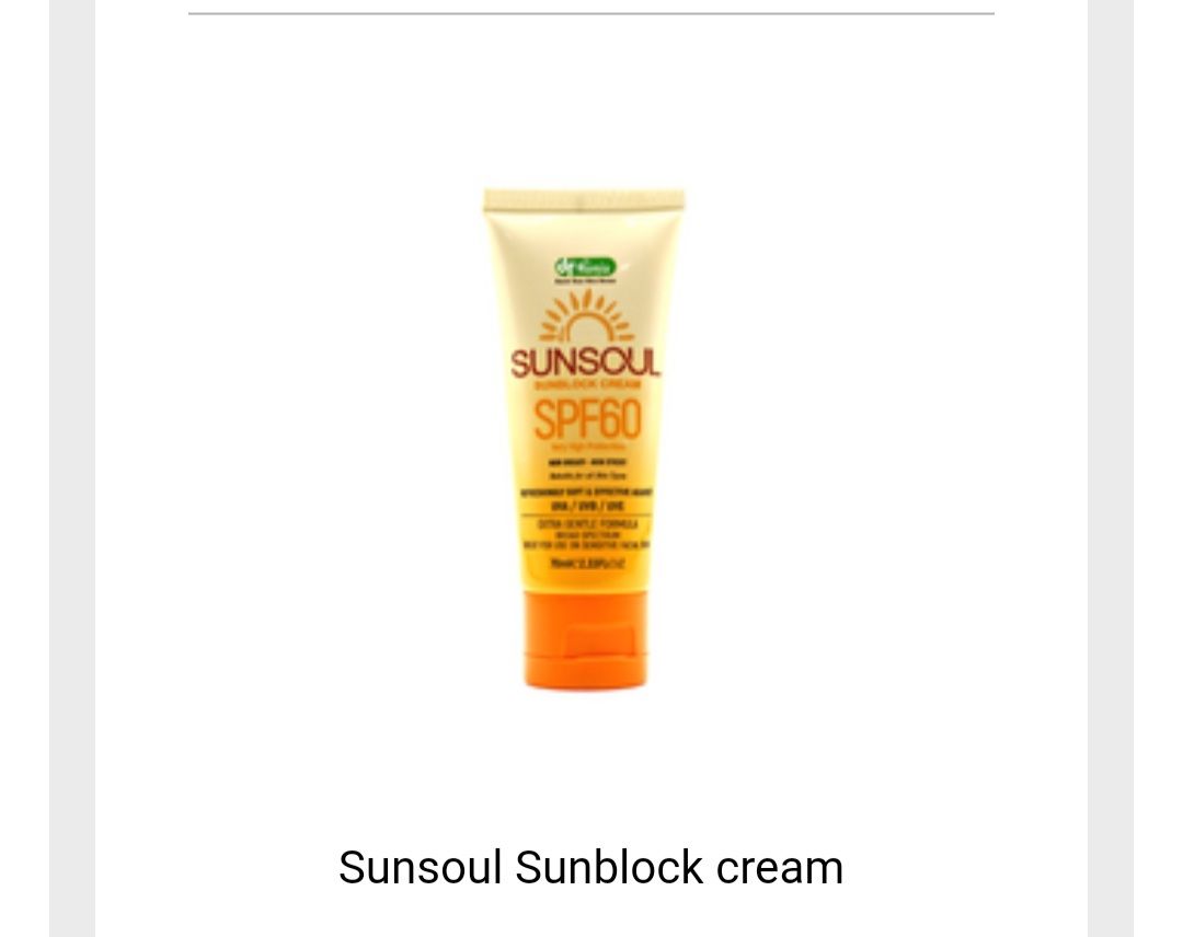 Customer photo review of Sunsoul Sunblock cream