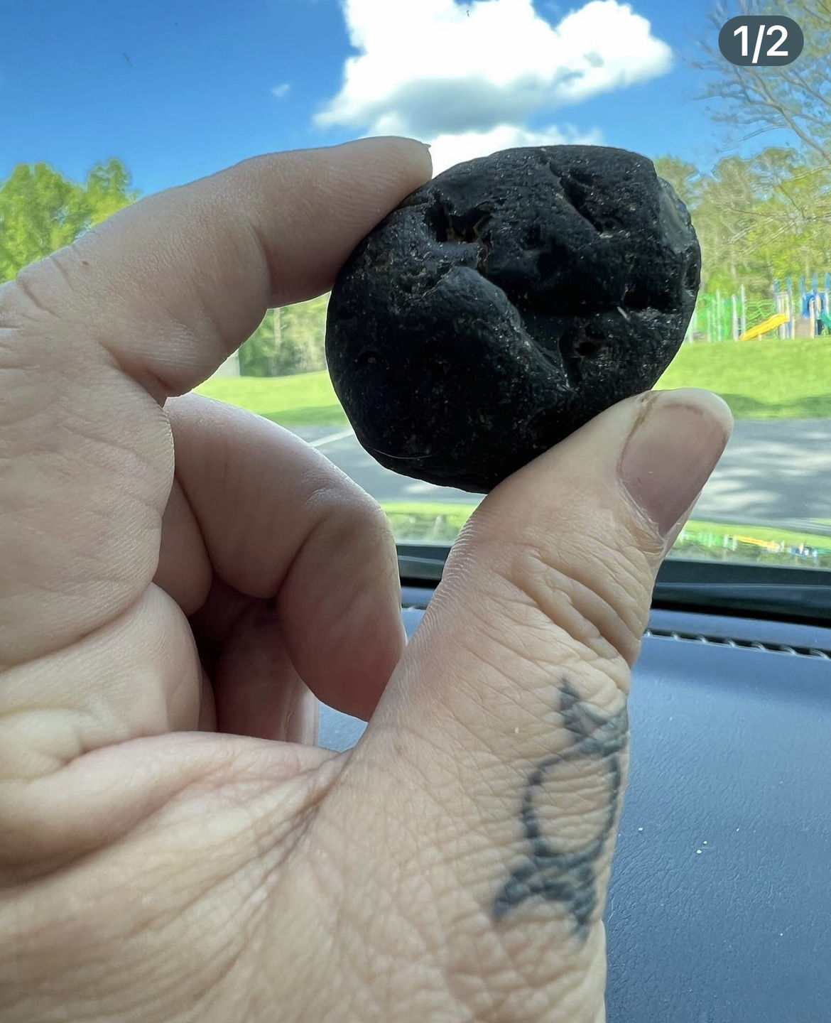 Customer photo review of Tektite Specimen - The Only Crystal on the Planet that can Absorb Dark Energy