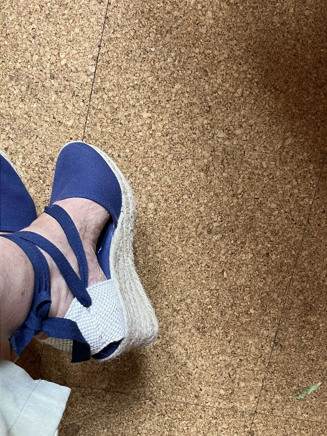 Customer photo review of Almanera Sustainable, Eco Friendly, Vegan Canvas Espadrille Wedges - Navy