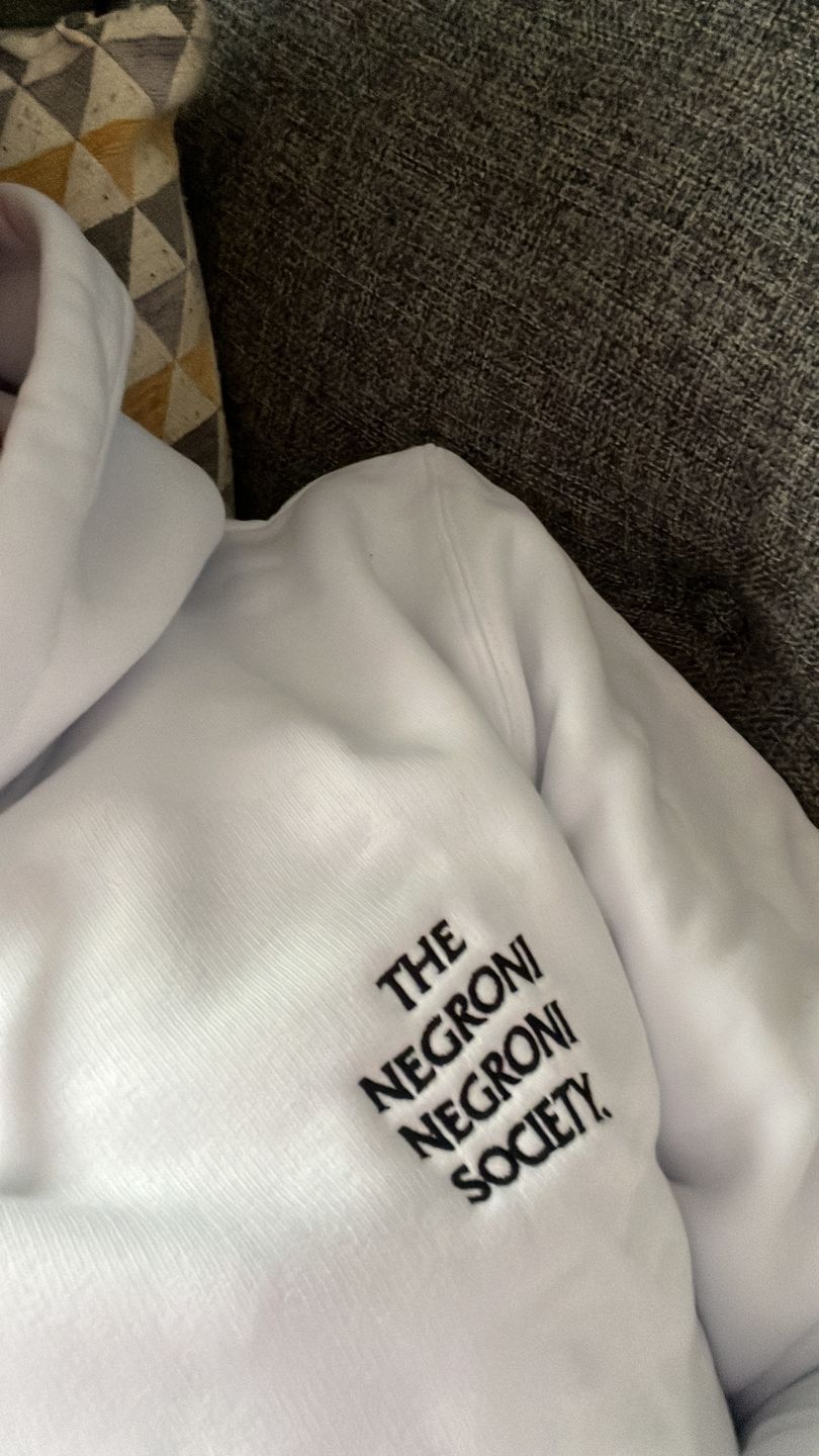 Customer photo review of The Negroni Society eco hoodie