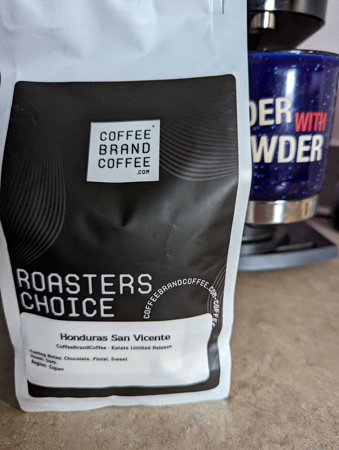 Customer photo review of Bourbon Flavored Coffee