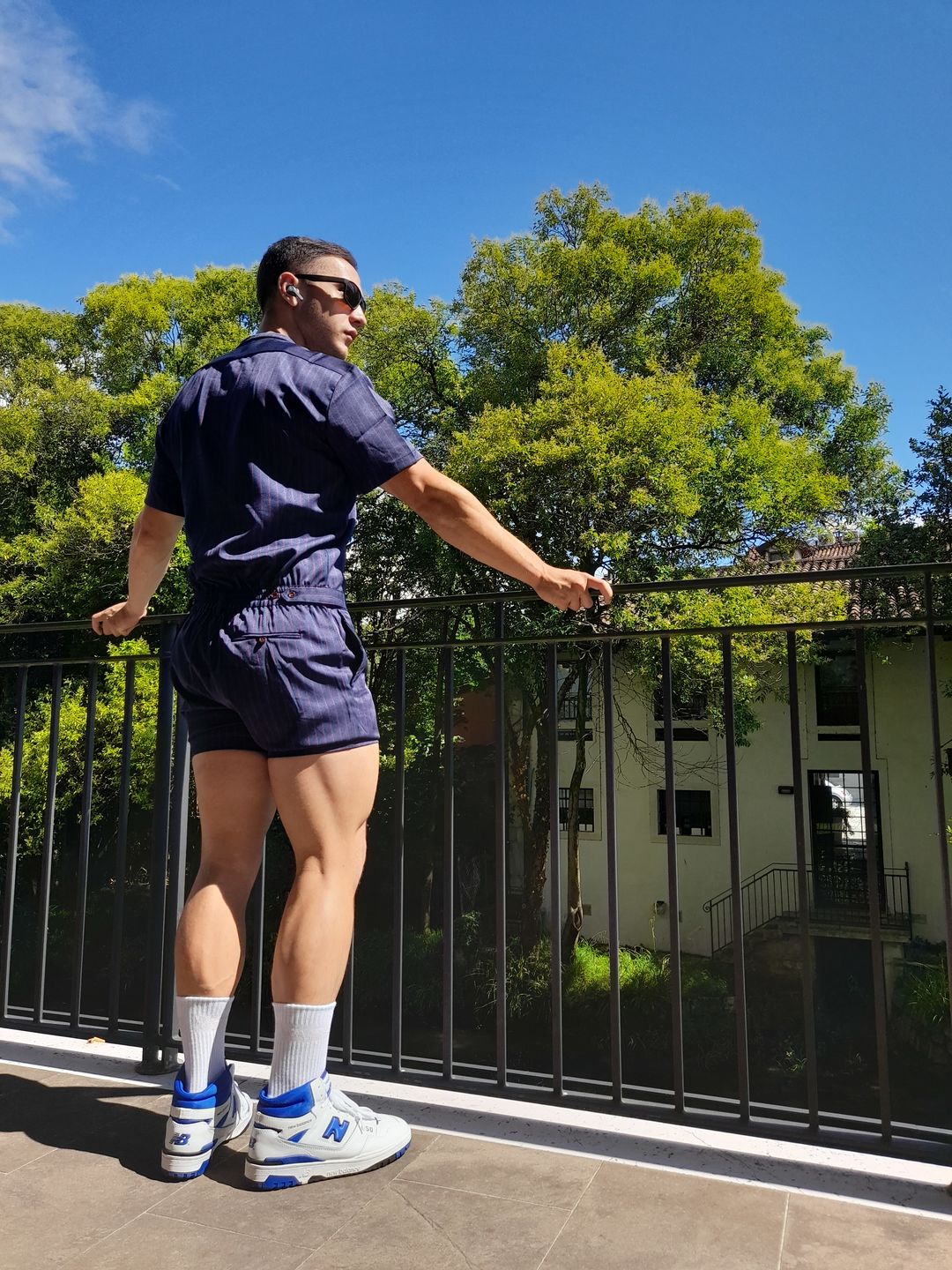 Customer photo review of Navy Chateaux Romper