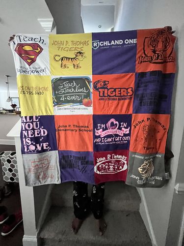 T-shirt quilt featuring richland one tigers by Selina from SC
