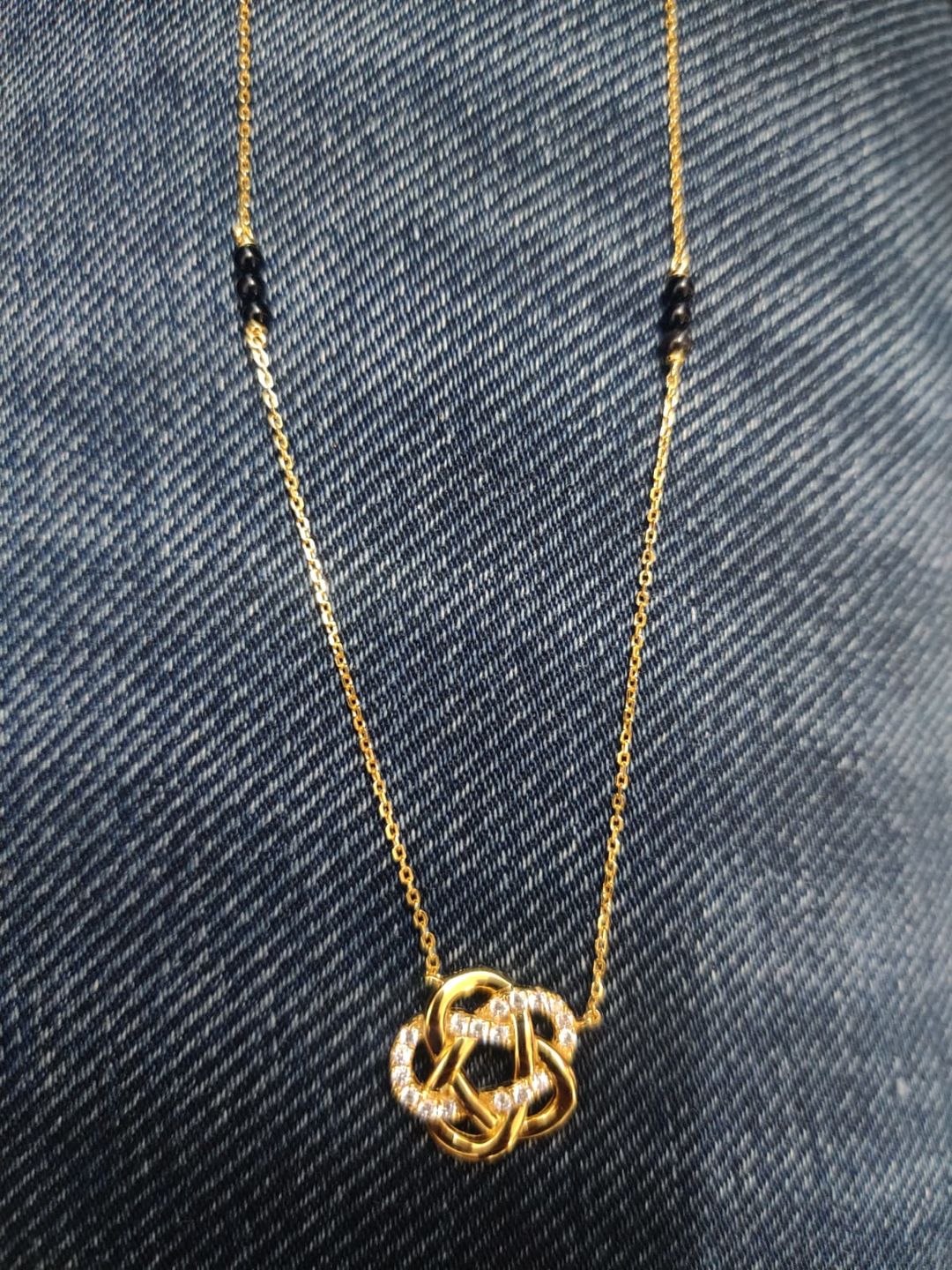 Customer photo review of Iravati Diamond Mangalsutra | BIS Hallmarked | 18k Gold Vermeil