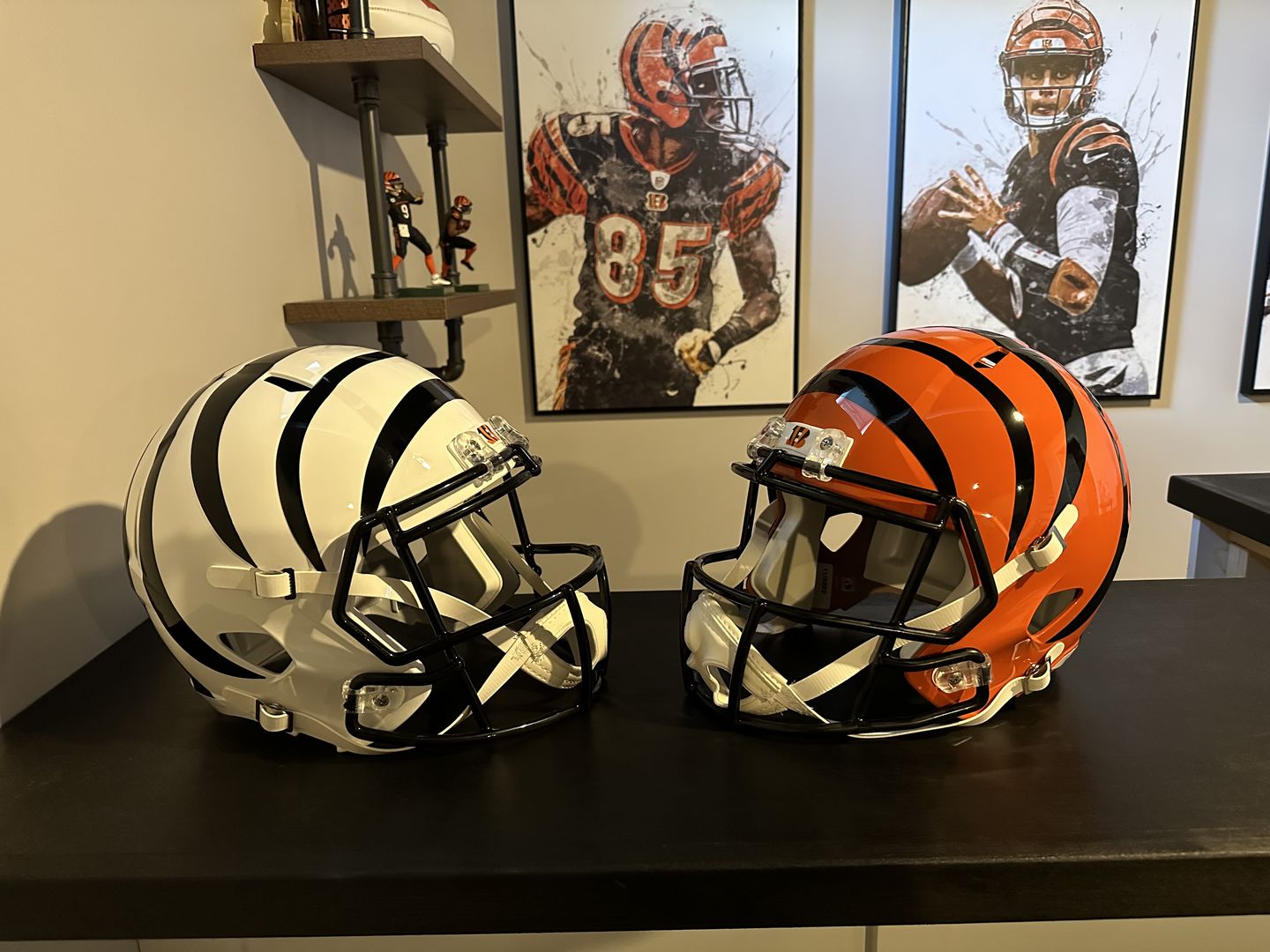 Customer photo review of Cincinnati Bengals White Alternate Replica Football Helmet