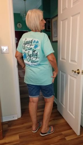 Customer photo review of Salty Since Birth - Sky Blue