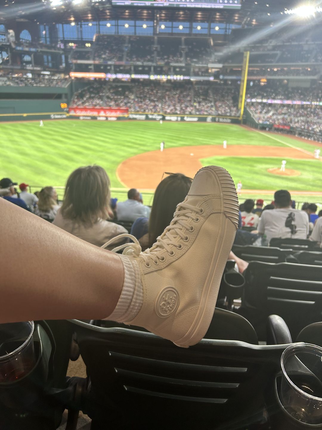 Customer photo review of Sea Salt Center Hi Top | Unisex Canvas Sneaker