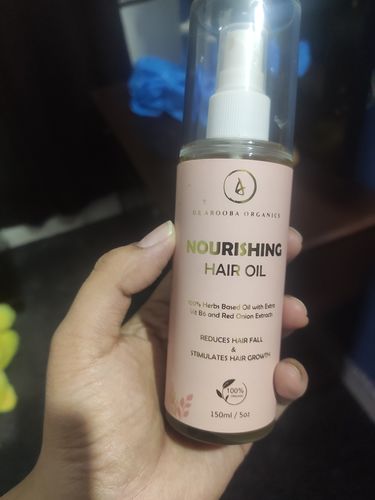 Customer photo review of Ultimate Hair Nourishment and Thickening Oil - With Red Onion Extracts