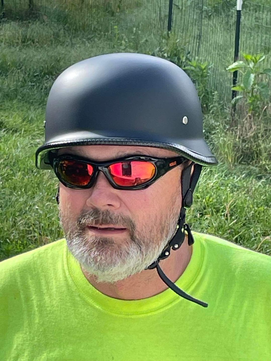 Customer photo review of Mayan Style Half Helmet - Matte Black