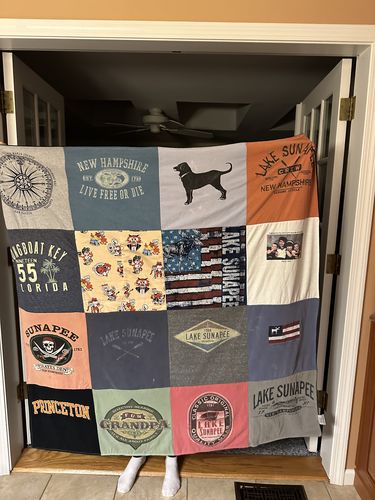 T-shirt quilt from princeton university by robin from CT