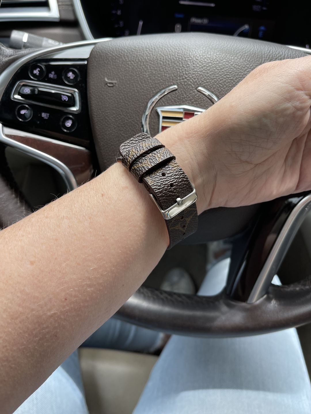 Customer photo review of Apple Watch Band Repurposed Classic LV Monogram