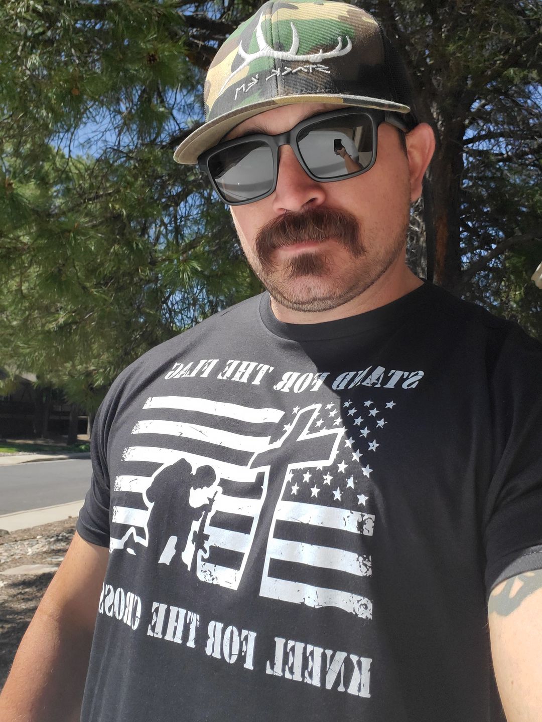 Customer photo review of Kneel For The Cross - Tee