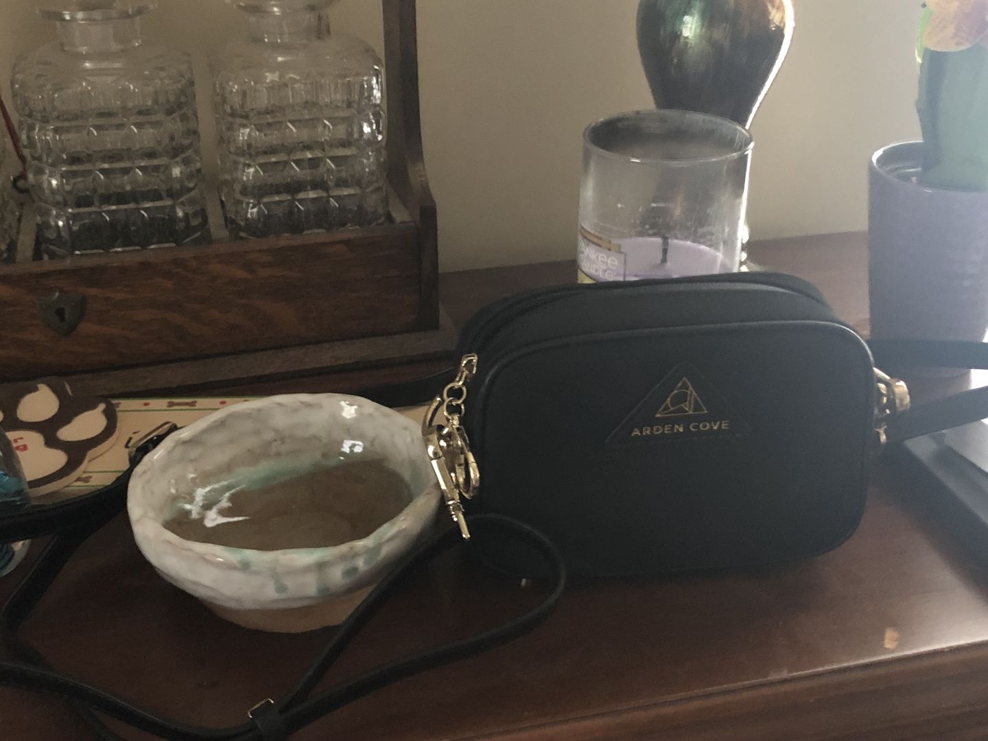 Customer photo review of Crissy Mini Crossbody with Locking Clasps Strap
