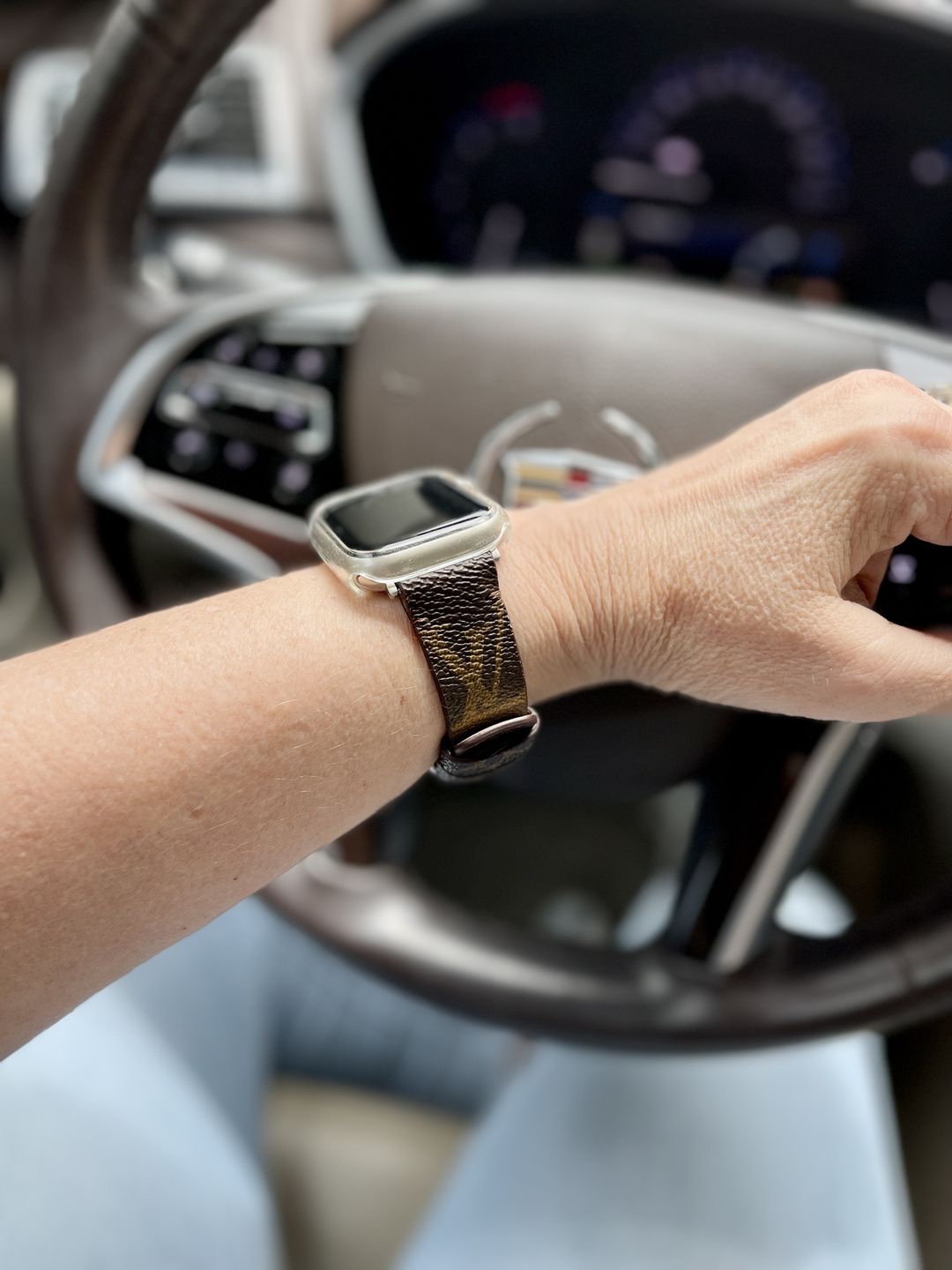 Customer photo review of Apple Watch Band Repurposed Classic LV Monogram